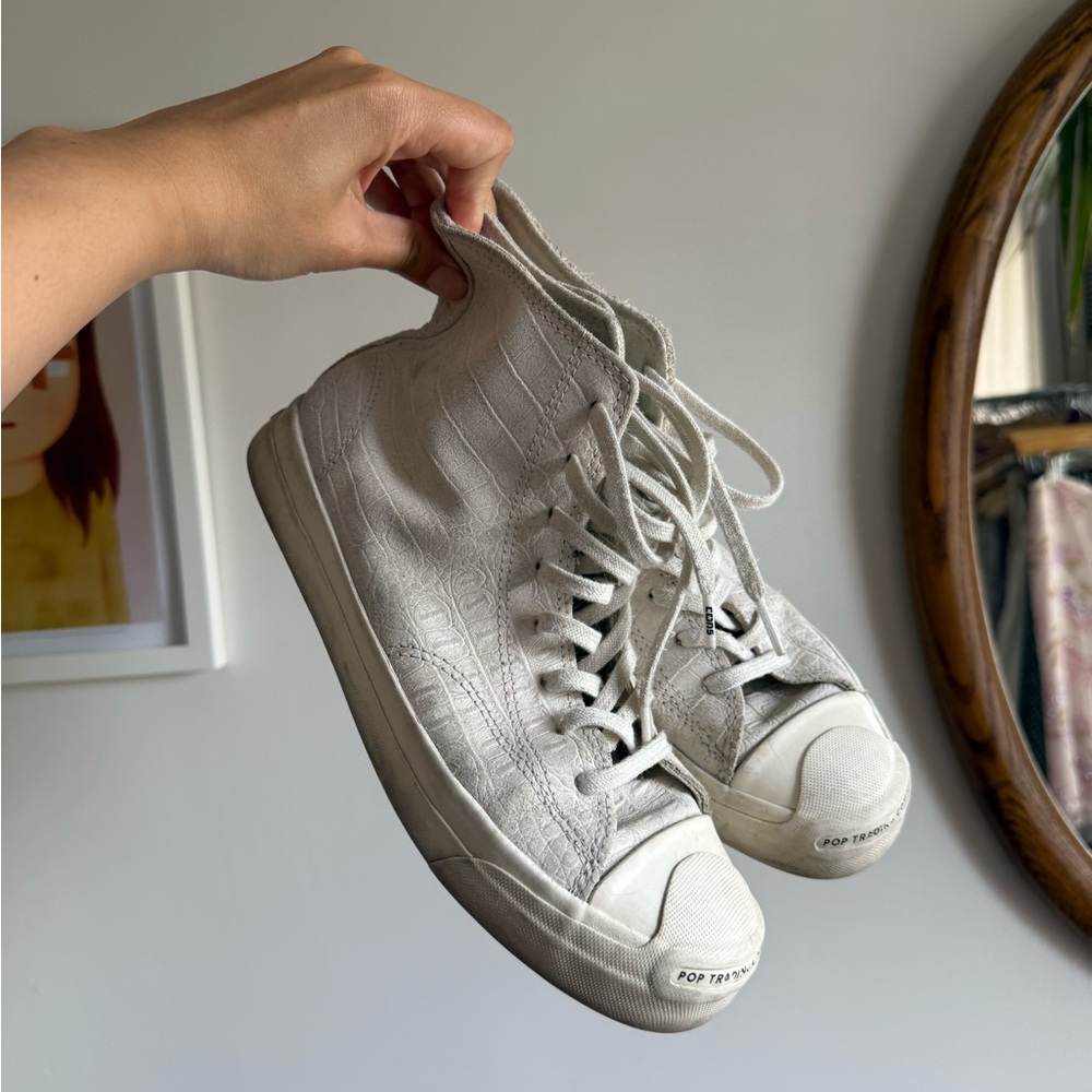 High-Top Converse in Off-White